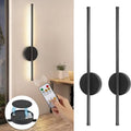 2X 50cm/80cm Battery Wall Light Wireless Rechargeable Magnetic Sconce Remote LED