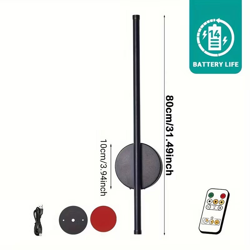 2X 50cm/80cm Battery Wall Light Wireless Rechargeable Magnetic Sconce Remote LED